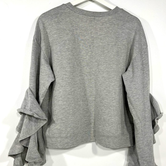 Who what wear ruffle sleeve sweatshirt size L - Picture 3 of 8